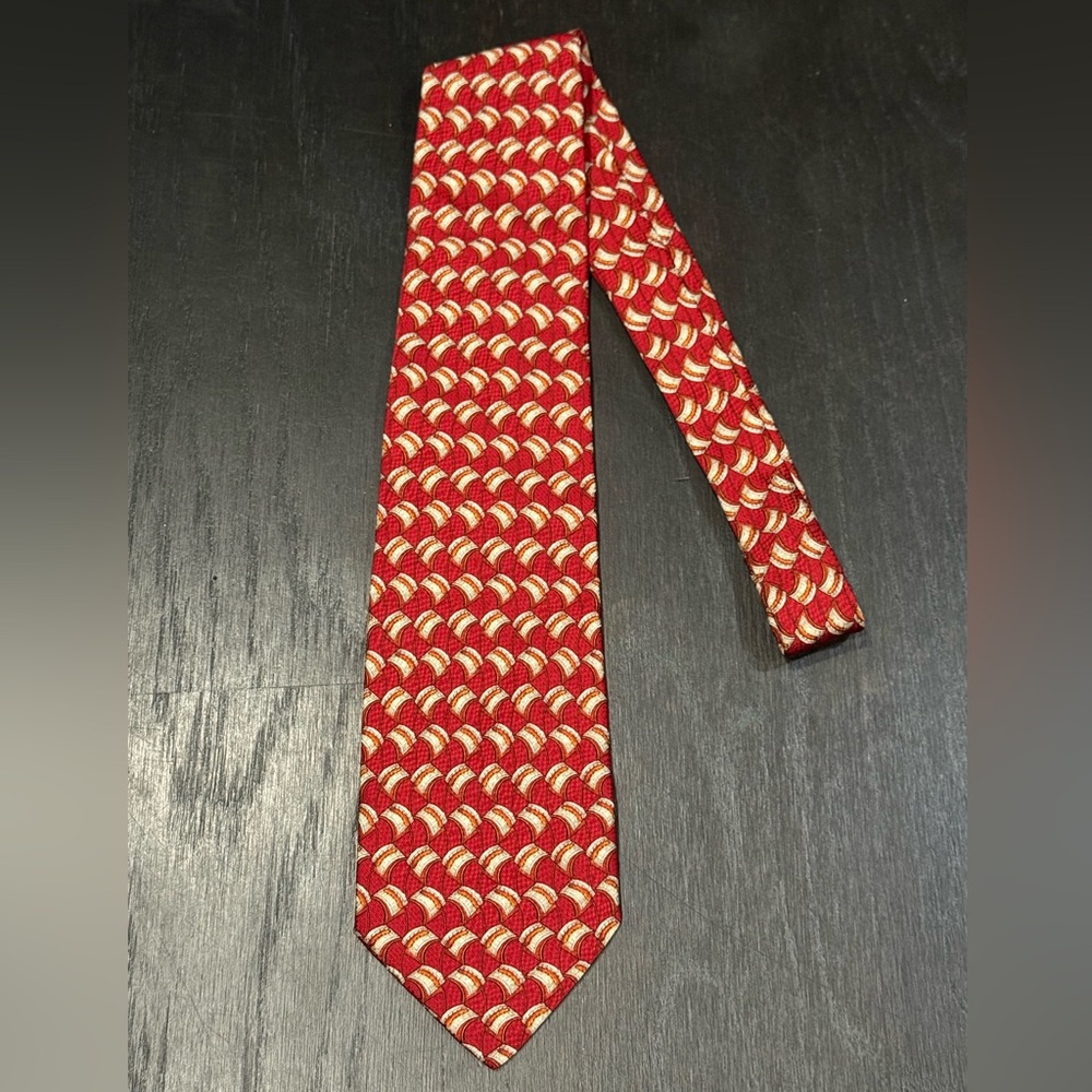 Valentino Silk Tie Necktie Red Printed